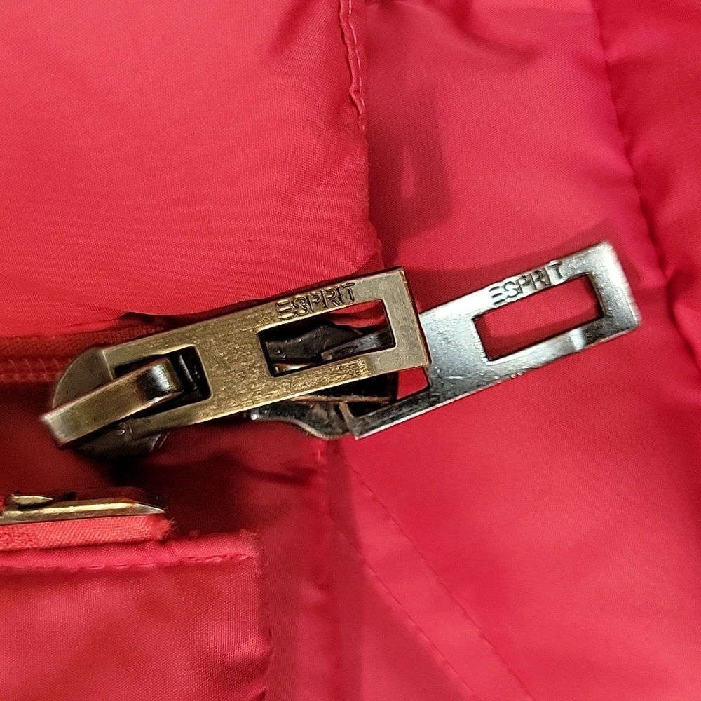 Womens Esprit Dark Pink Down Quilted Vest Size M - Picture 6 of 11